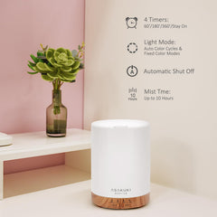 ASAKUKI 300ml diffuser with wooden top adds natural elegance to rooms