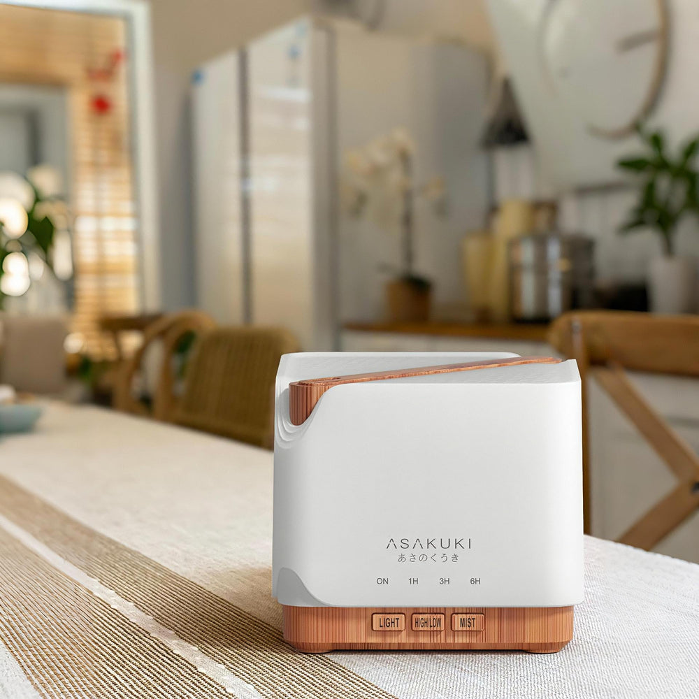 ASAKUKI diffuser night-light mode provides soft illumination