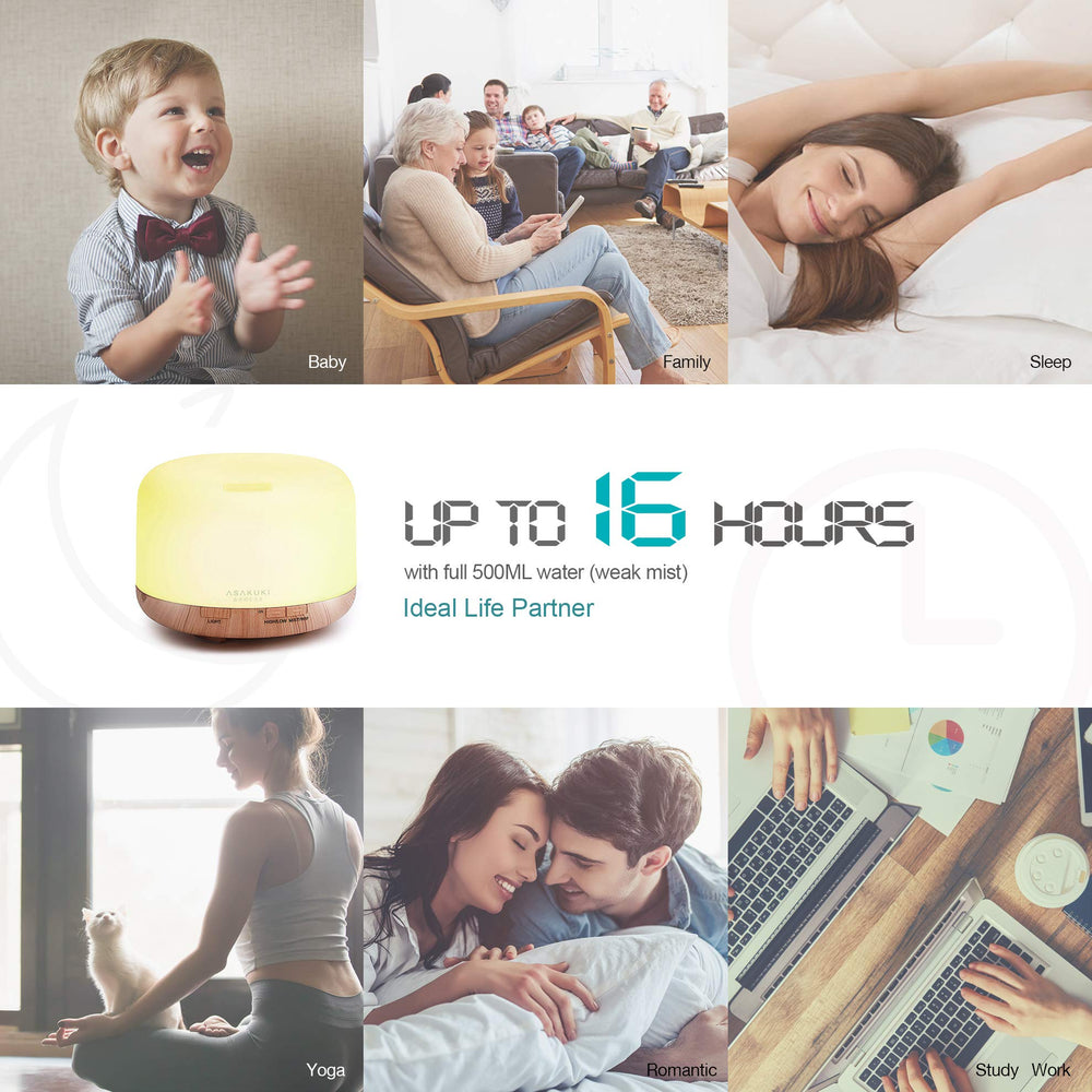 ASAKUKI diffuser with Alexa control for convenient operation.