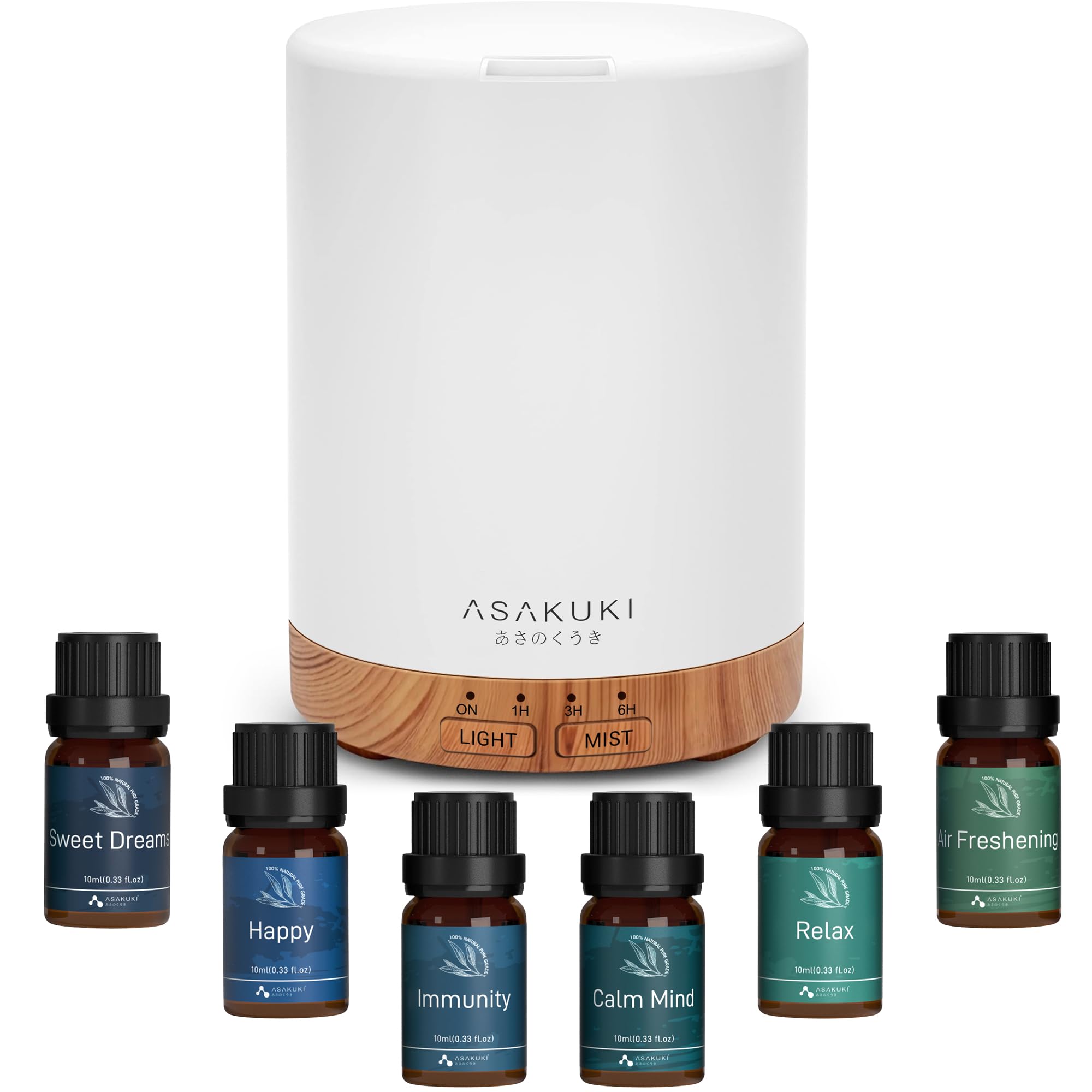 ASAKUKI diffuser 300ml brown with gentle humidity and ambience