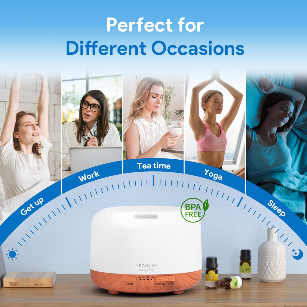 ASAKUKI diffuser auto-off feature ensuring safe operation when water runs out