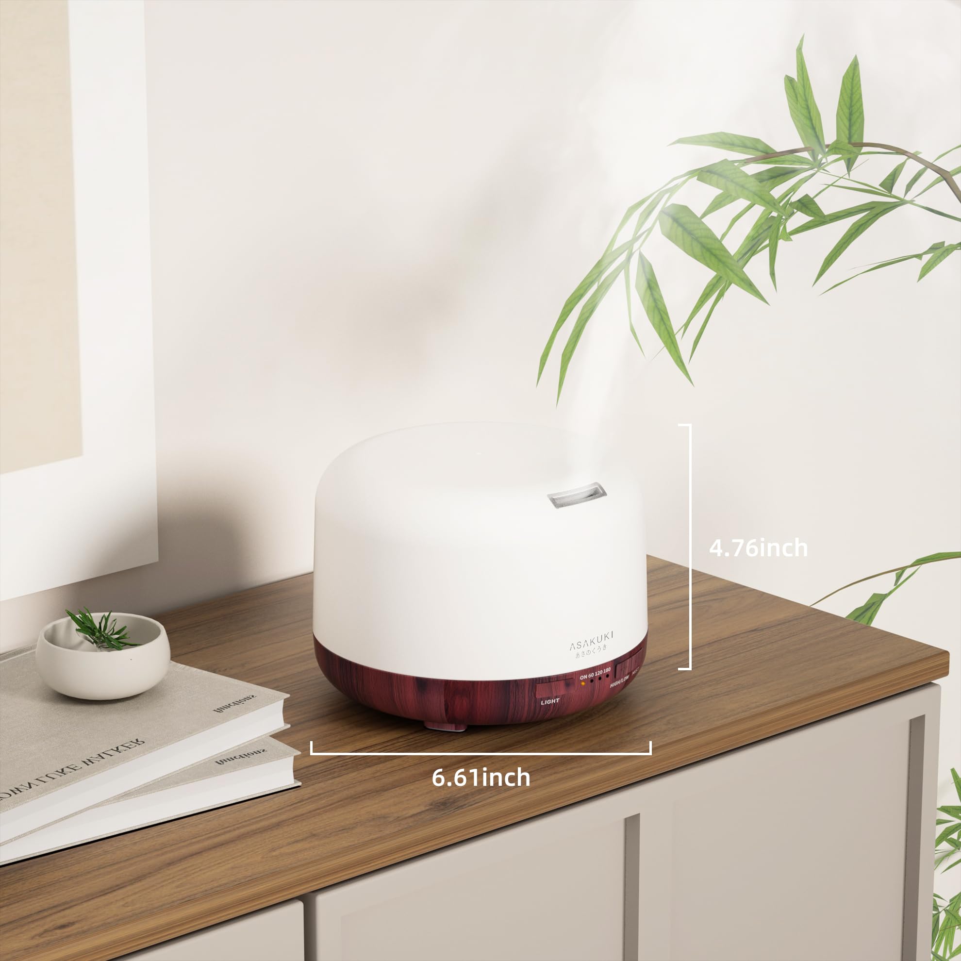 ASAKUKI Diffuser large-room-ready design for living rooms and offices.