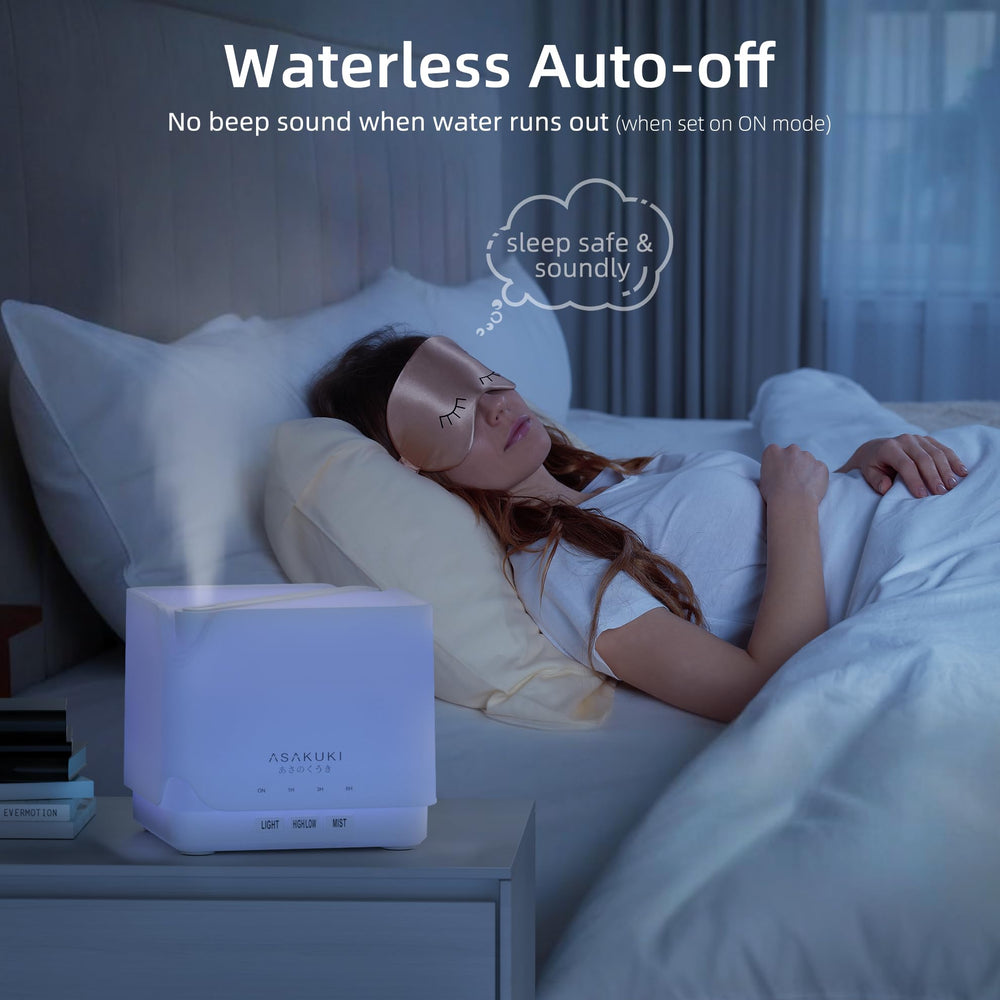 ASAKUKI diffuser with open water tank for easy refilling and cleaning.