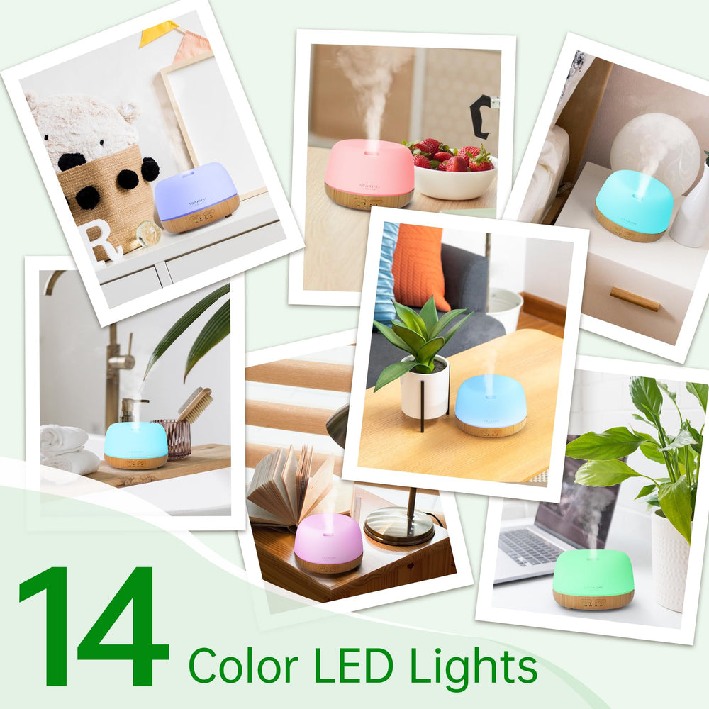 ASAKUKI diffuser remote control for convenient light and mist settings.