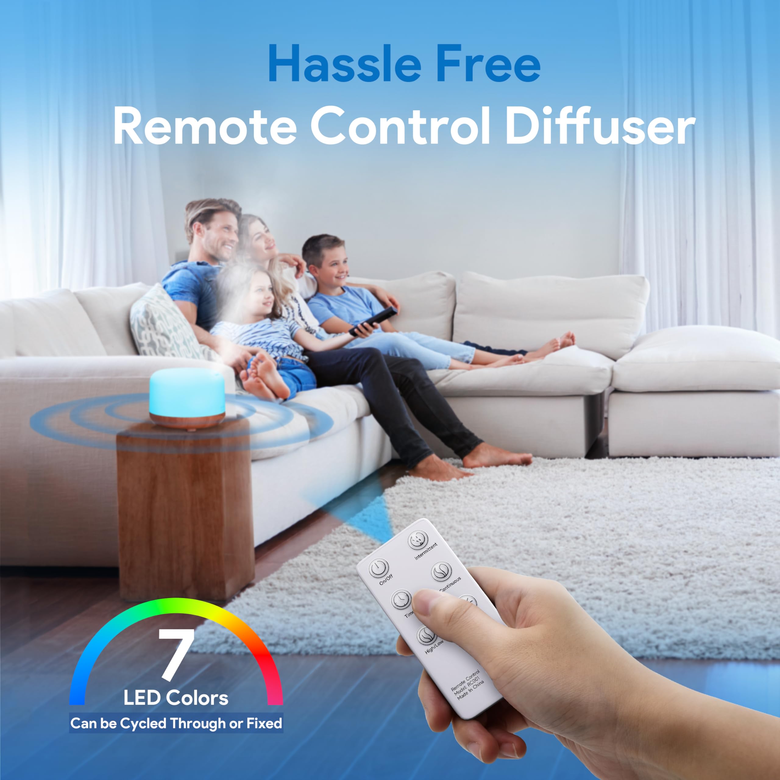 ASAKUKI diffuser timer options for customized mist schedules
