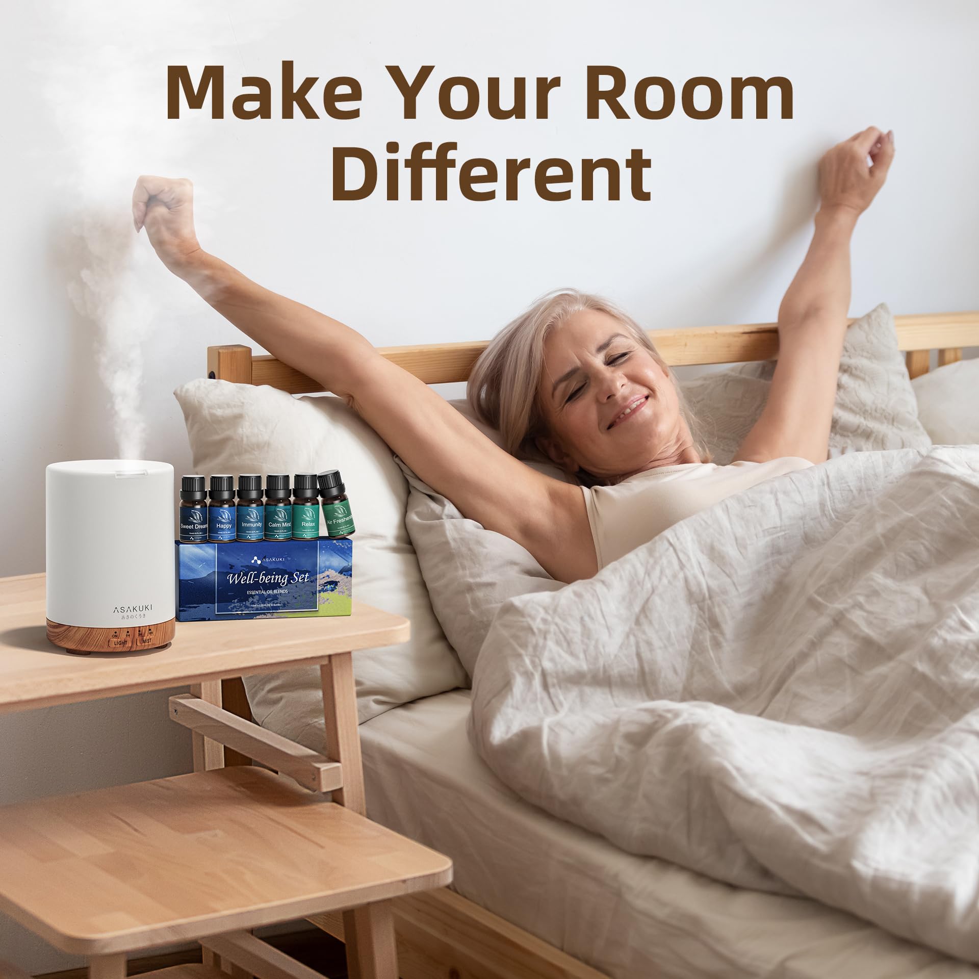 ASAKUKI essential oil set Air Freshening for pleasant room scent