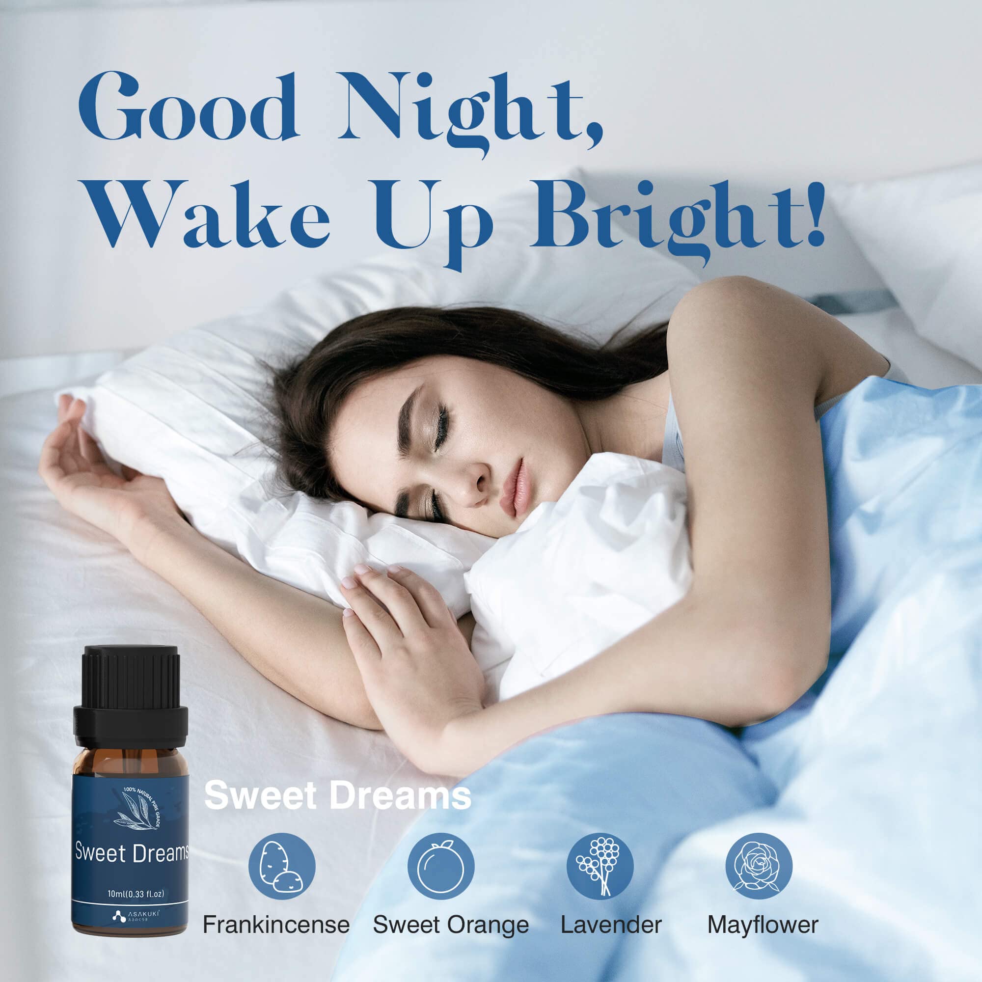ASAKUKI Happy bottle delivering uplifting notes for mood lift