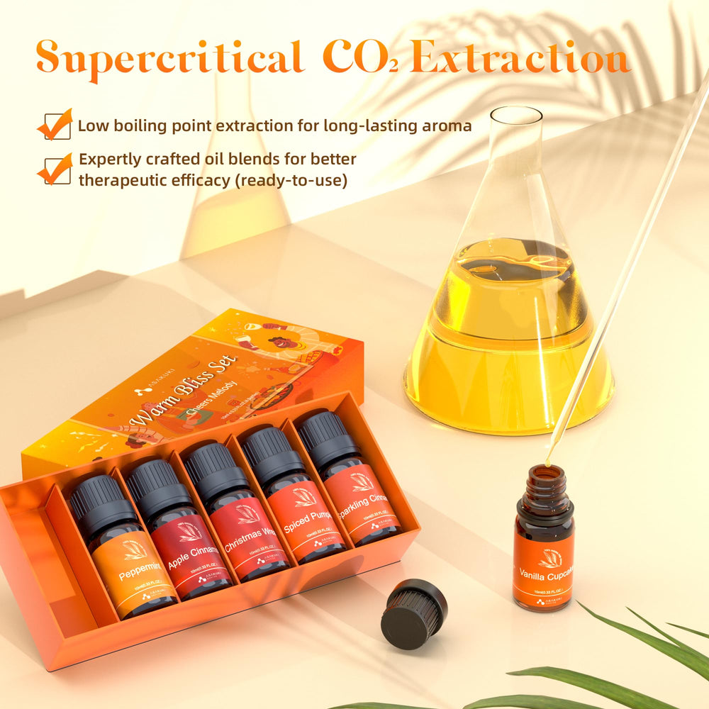 ASAKUKI Set Aromas Calidos: colección versátil para difusor, velas y baño.