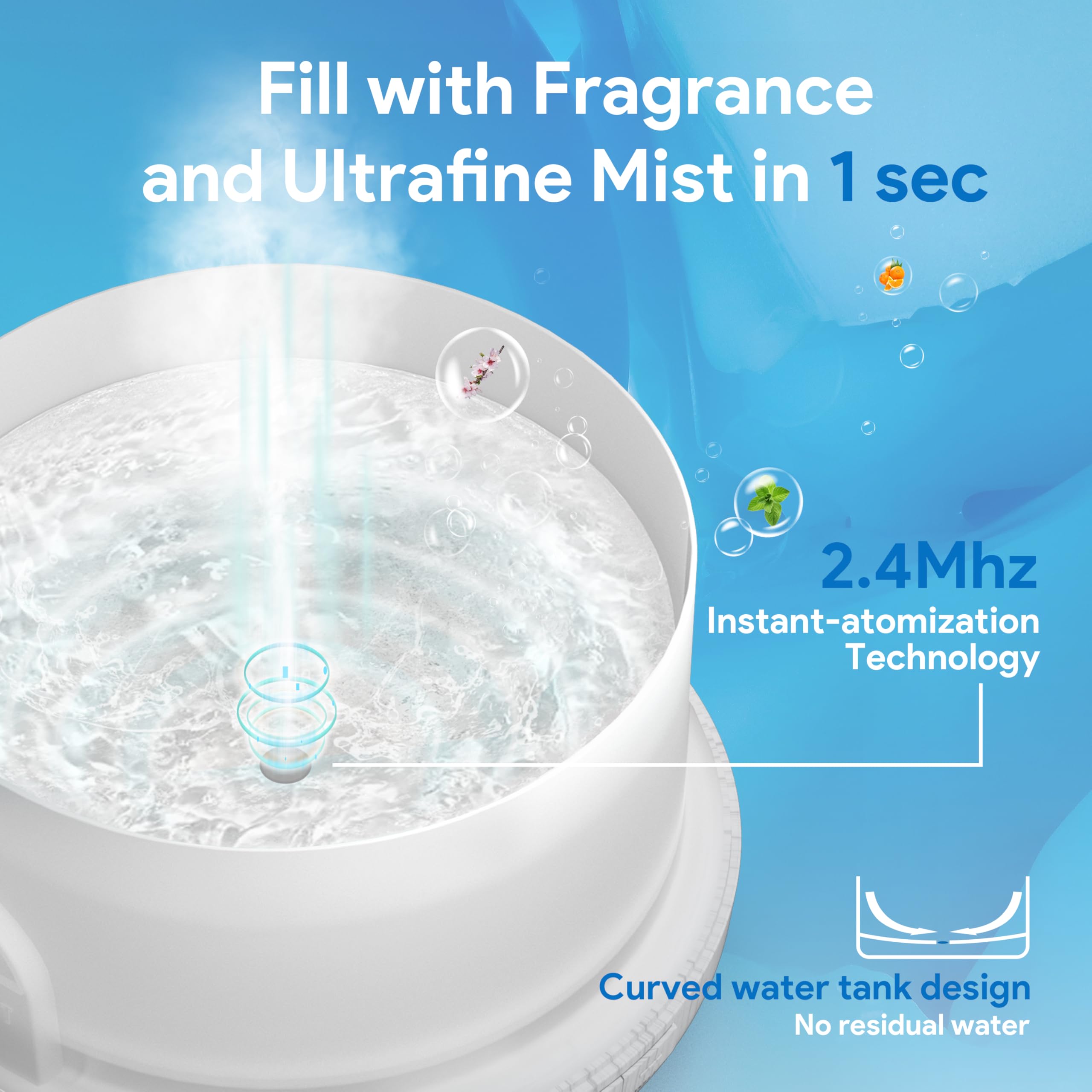 ASAKUKI ultra-quiet diffuser operates below 23 dB for peaceful spaces