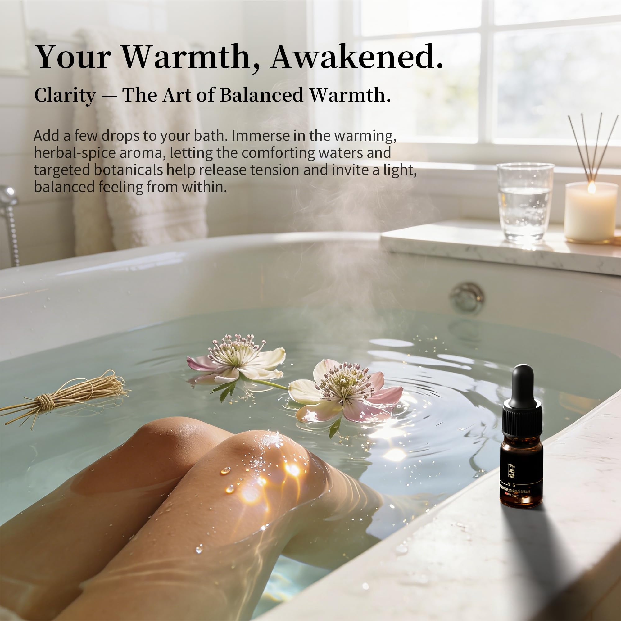 Natural ingredients list highlighting East-West botanicals in Clarity