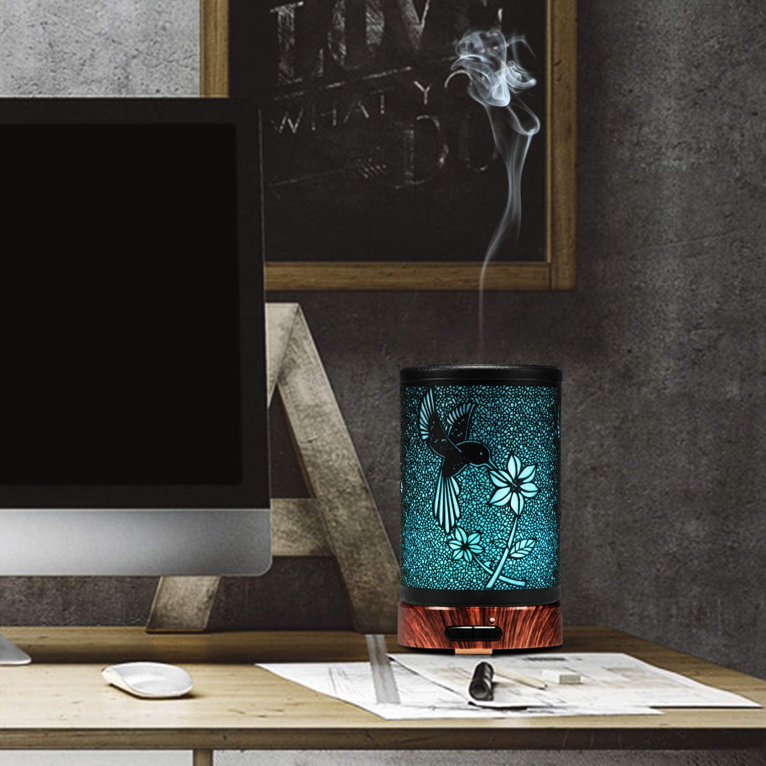 ASAWASA 7-color LED diffuser offers mood lighting and aroma therapy options.
