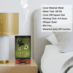 ASAWASA Night-light diffuser with bird motif provides calming illumination.