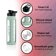 Asbirg Fitness shaker ball demonstrates smooth blending for protein shakes.