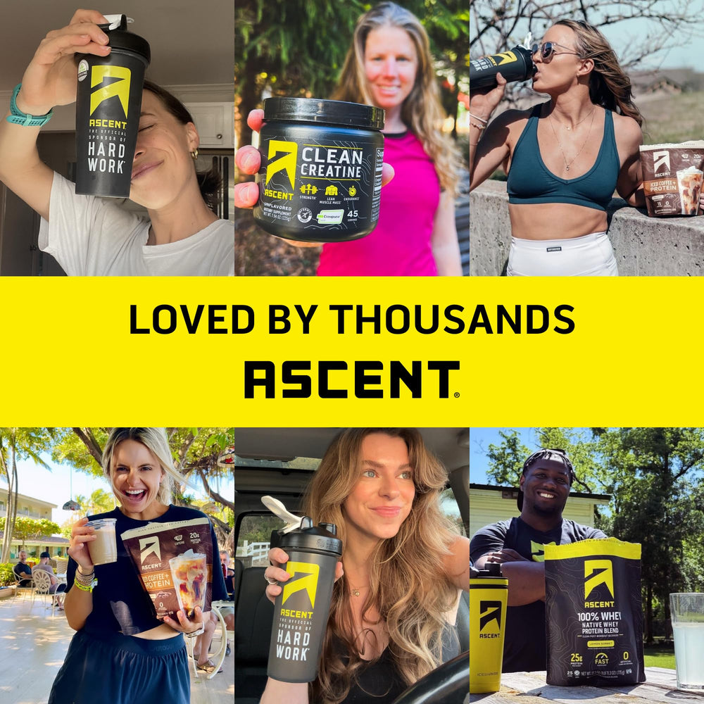 Ascent Clear Whey packaging on a store shelf.