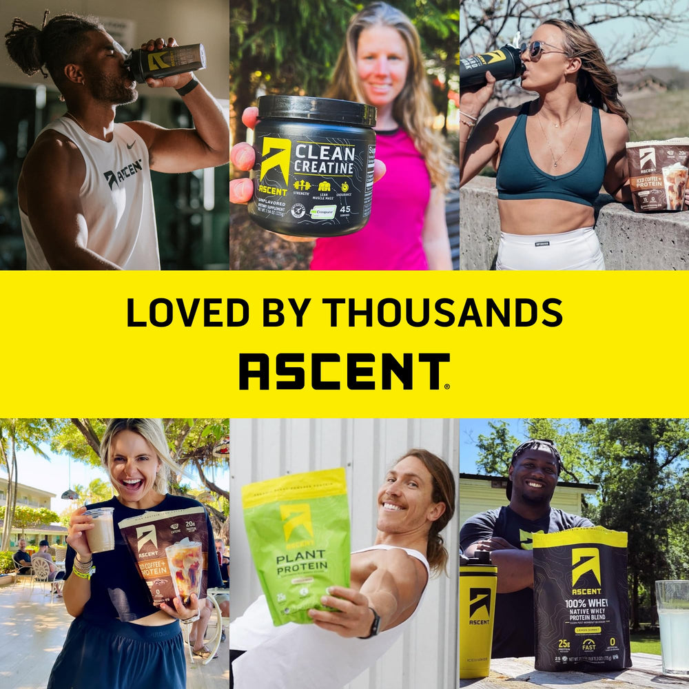 Ascent Iced Coffee Protein Powder ambient kitchen scene encourages daily use.