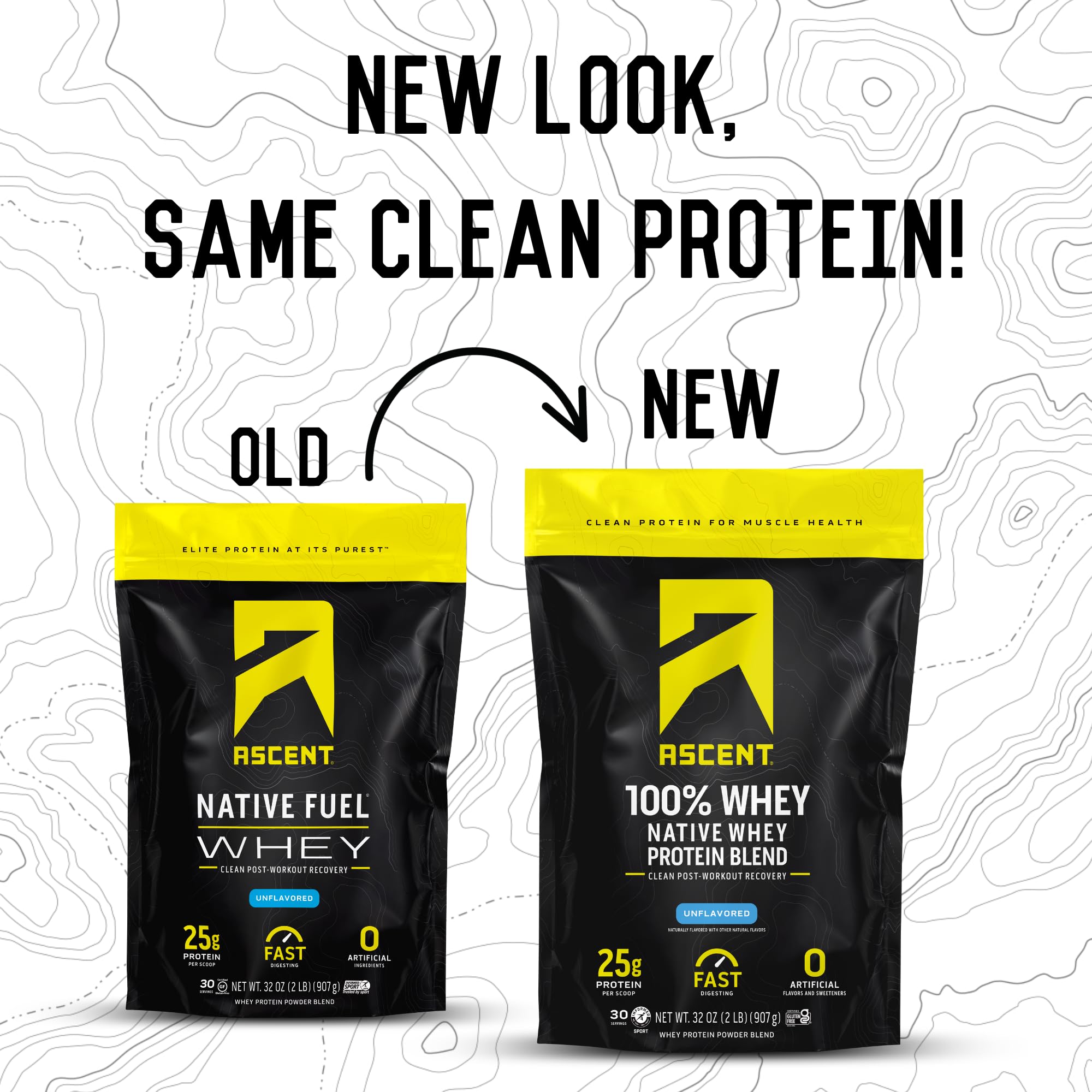 Ascent Unflavored Native Whey shaker for smooth, lump-free shakes