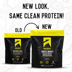 Ascent 100% Whey Chocolate nutrition panel close-up showing amino acids