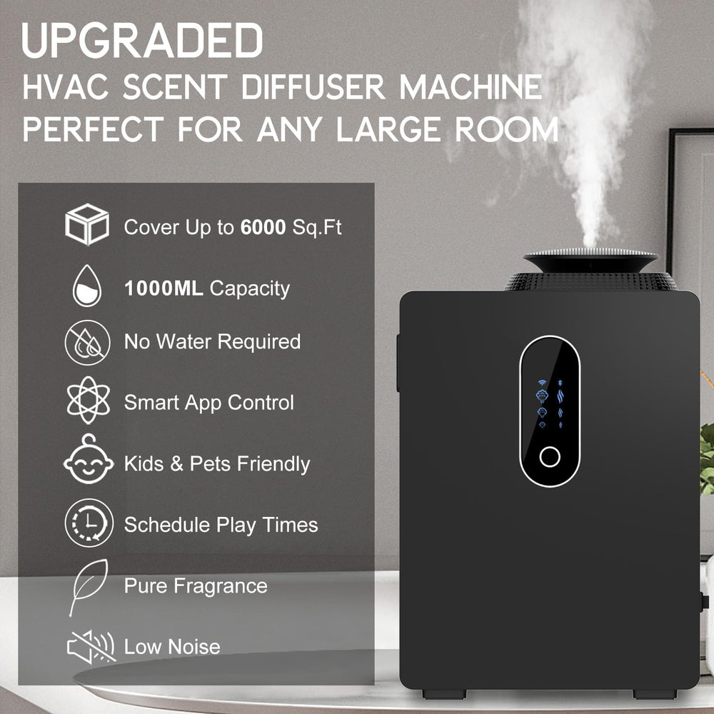 ASCENTYER diffuser with Wi-Fi control for remote scheduling