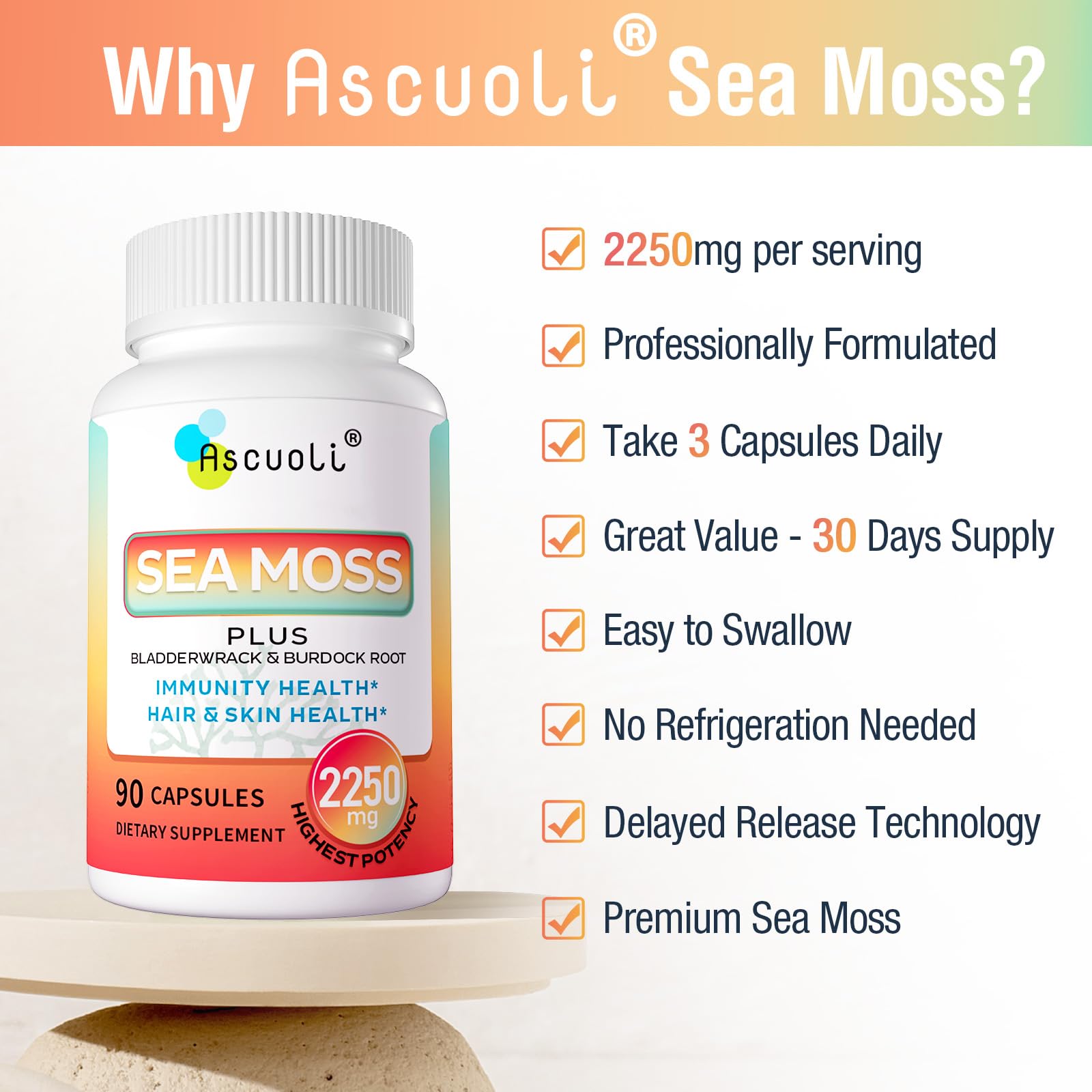 Ascuoli lifestyle image suggesting energy and vitality with sea moss