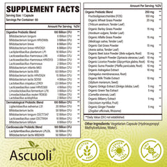 Ascuoli Probiotics capsule close-up highlighting easy daily dose