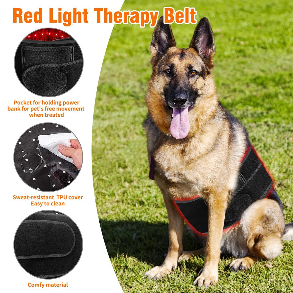 Asenei red light therapy belt portable design for on-the-go pet care.
