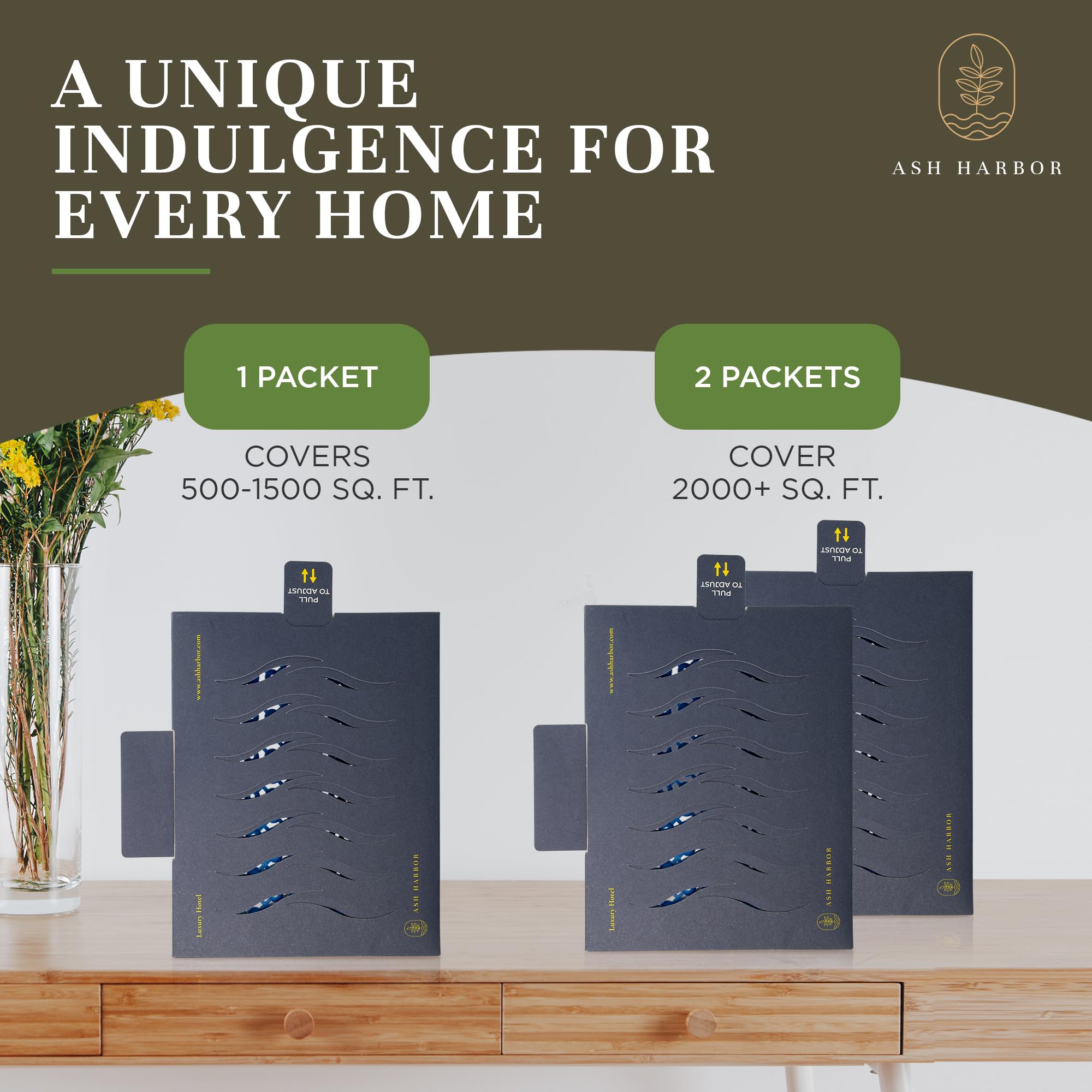 Ash Harbor balanced aroma complements year-round decor and seasonal moods.