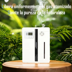 Asixxsix Smart Scent Air Machine diffusing mist in action with silent operation.