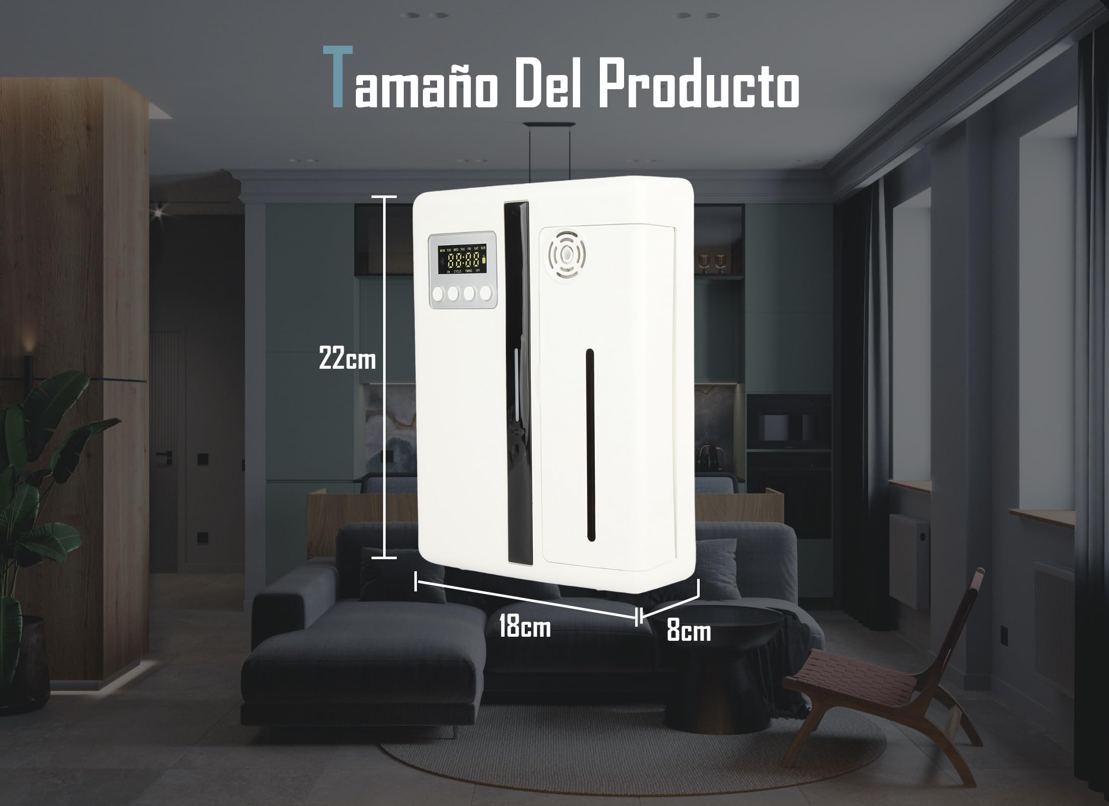 Asixxsix Smart Scent Air Machine in an office setup for ambiance.