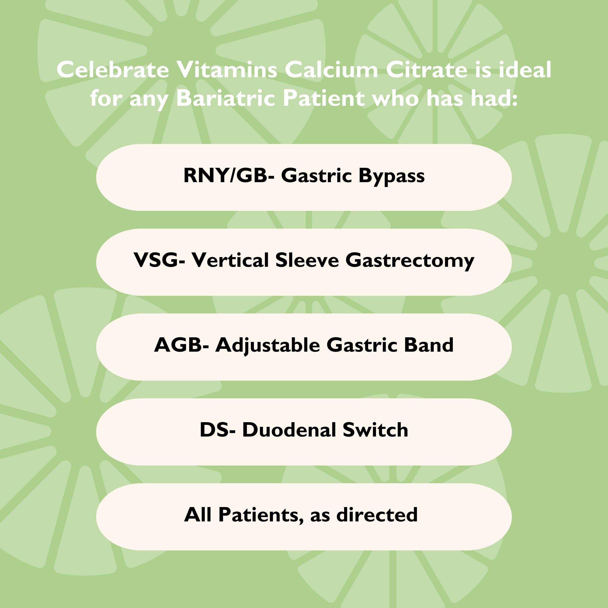 ASMBS compliant sugar free label on Celebrate chews
