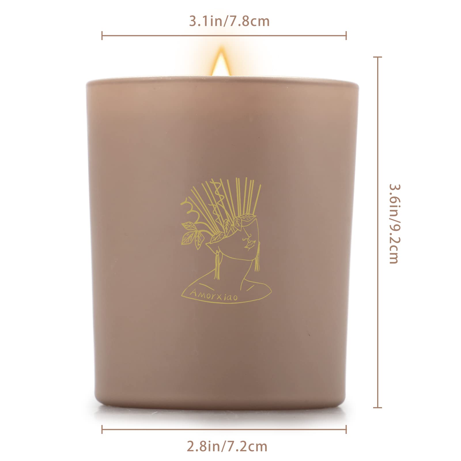 ASOEOSA cotton scented candle in living room ambiance with soft glow