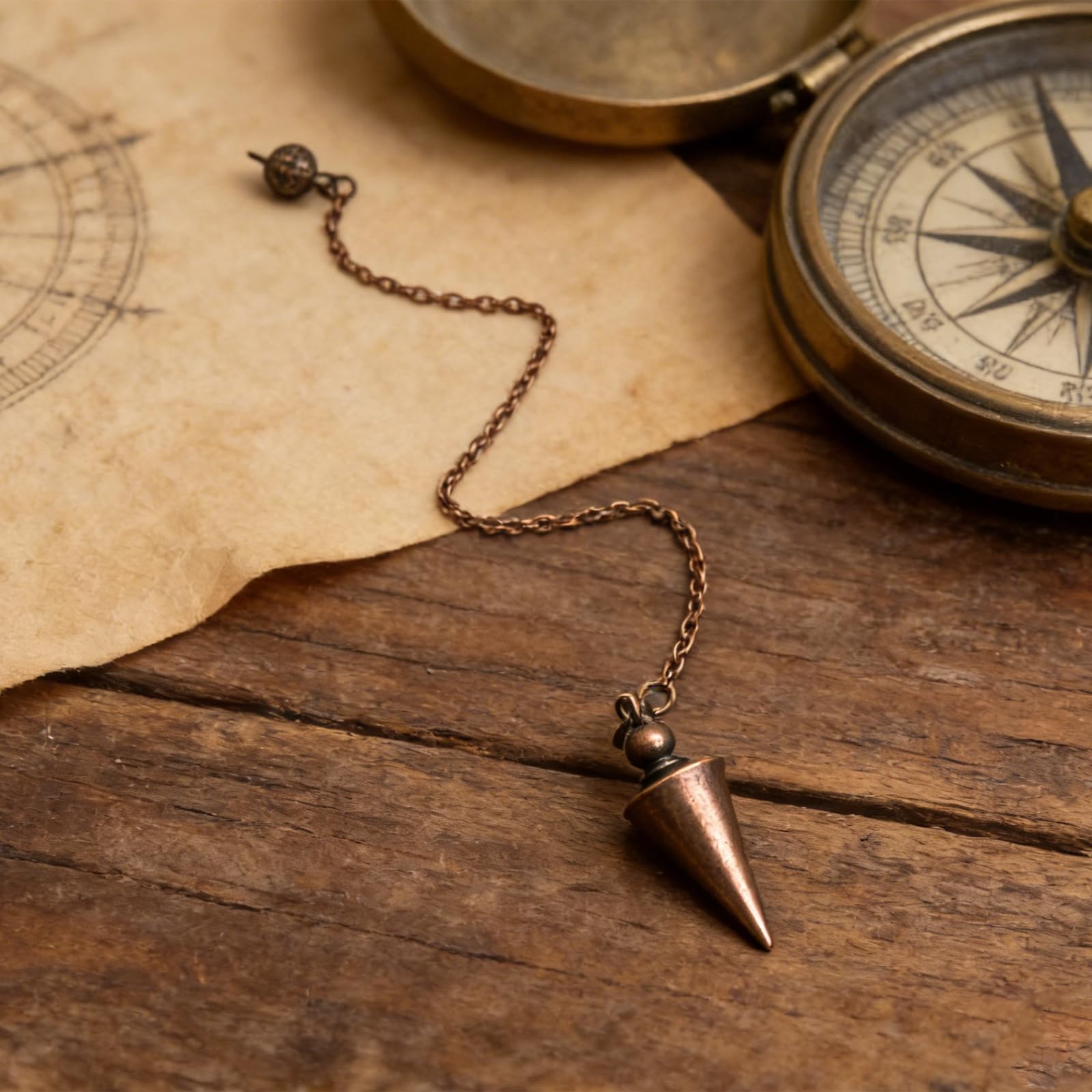 Asofelk pendulum held in hand for scale and control during sessions.
