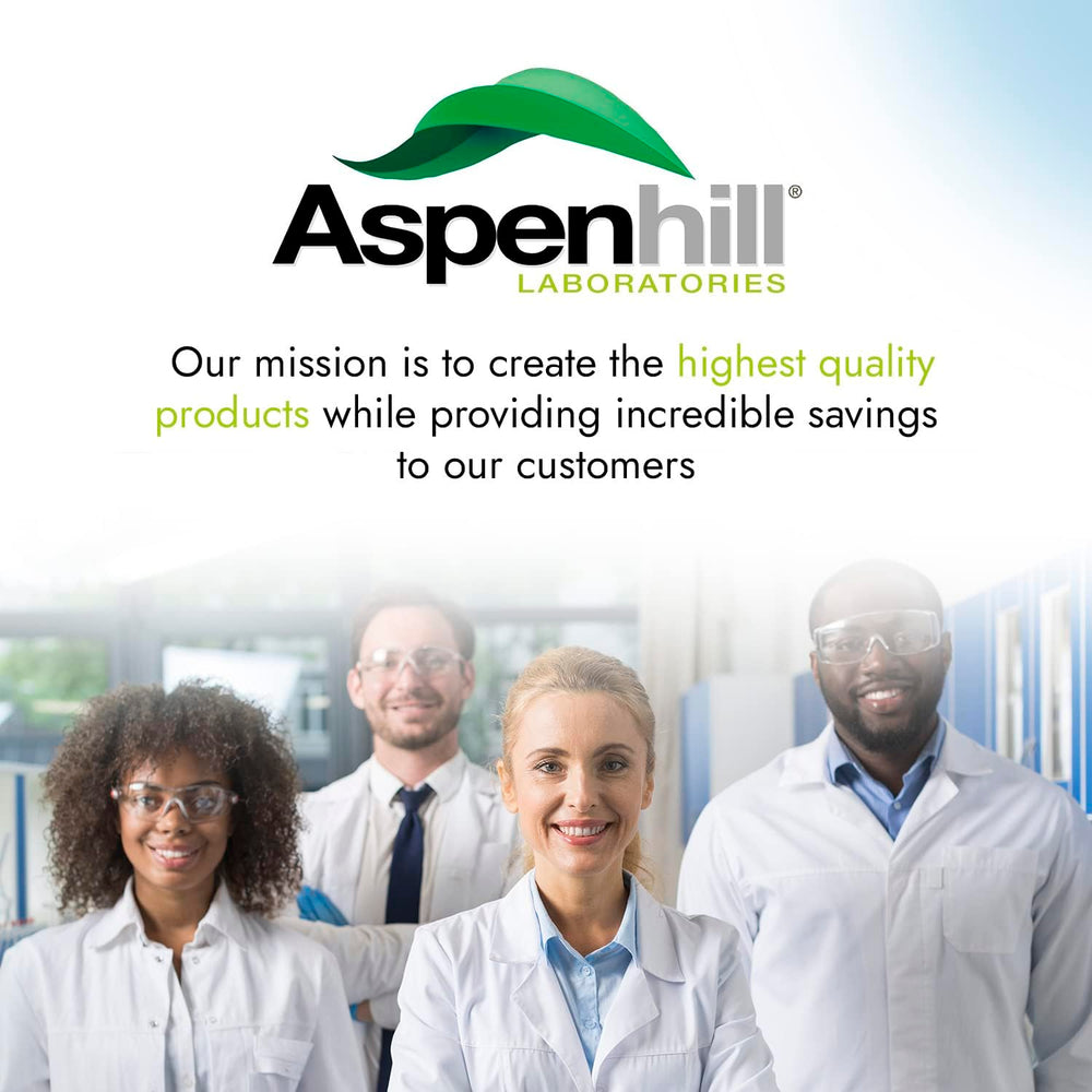 AspenHill Laboratories packaging box shows gluten-free, night-time use
