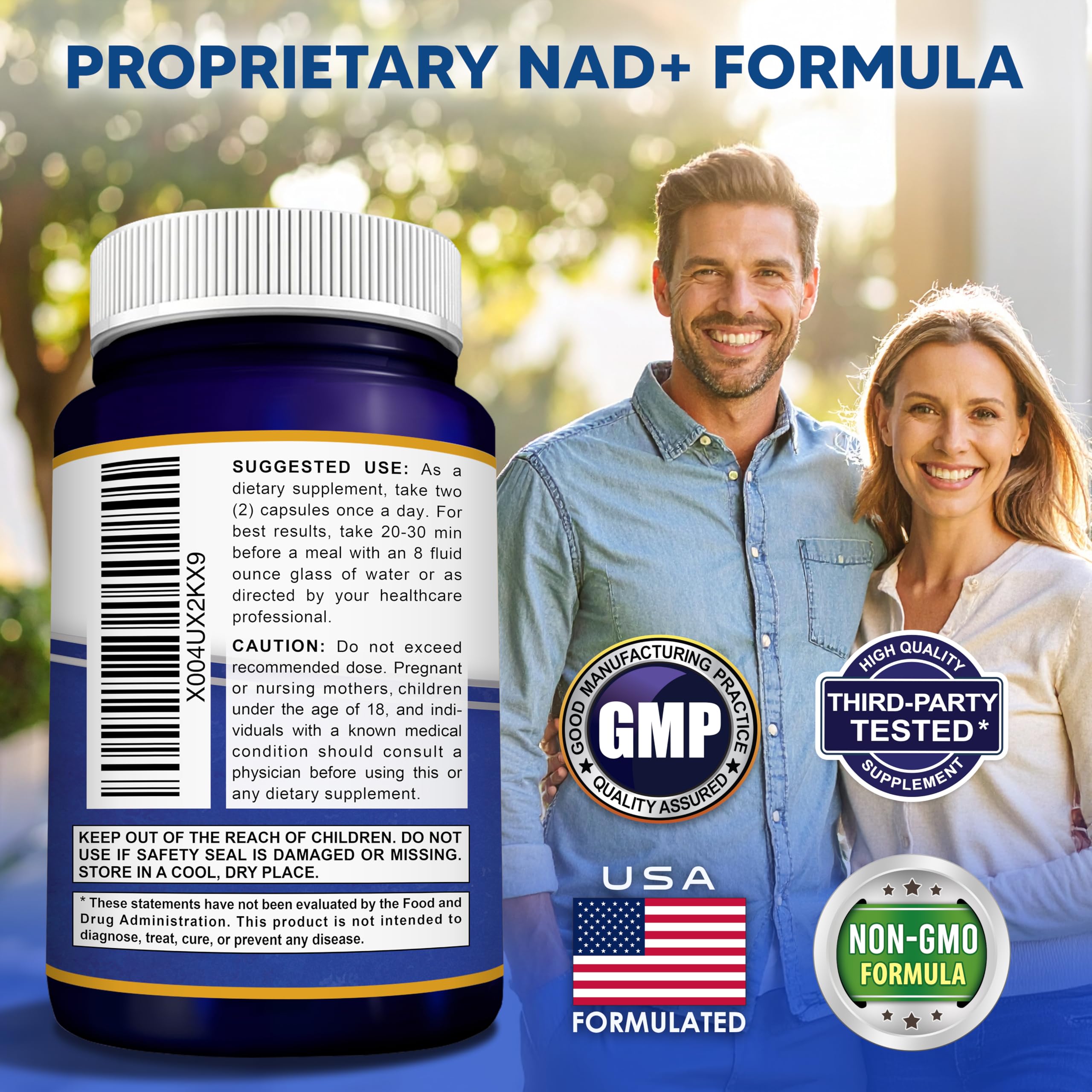 aSquared Nutrition NAD+ Resveratrol third-party testing seal