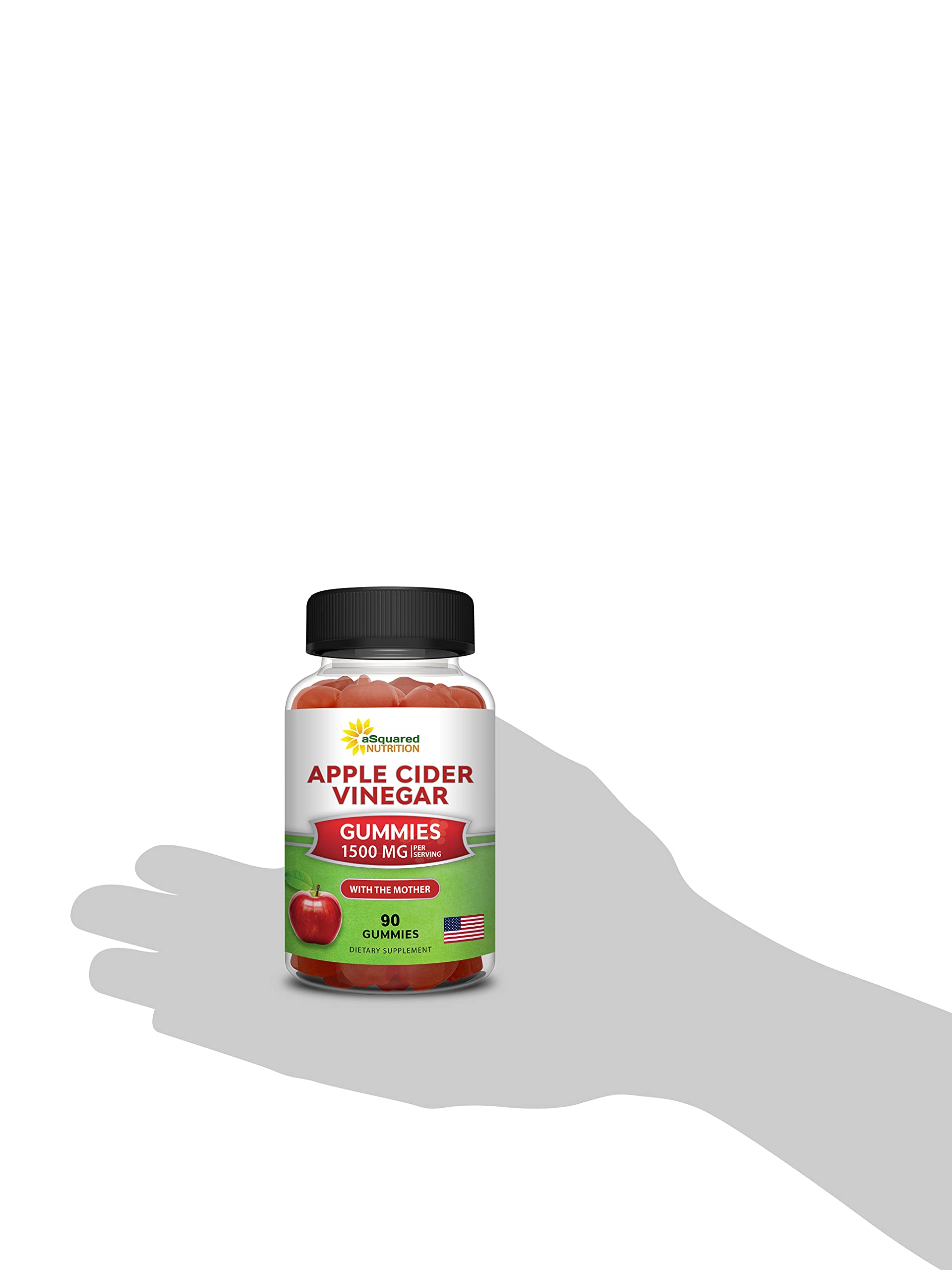 aSquared Nutrition Apple Cider Vinegar Gummies dispensing cap demonstrates easy daily dosing on the go