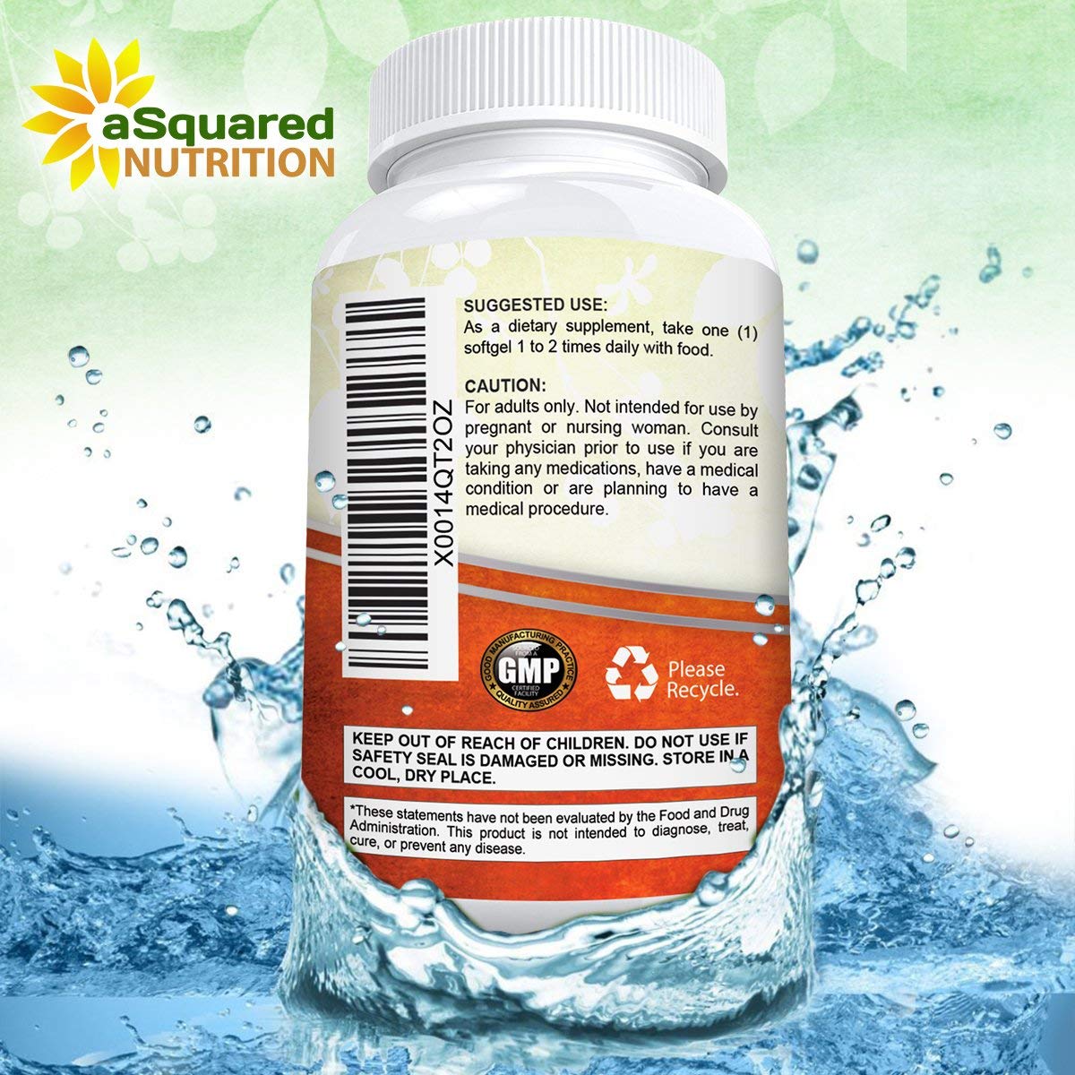 aSquared Nutrition Astaxanthin with icons for eye and joint health