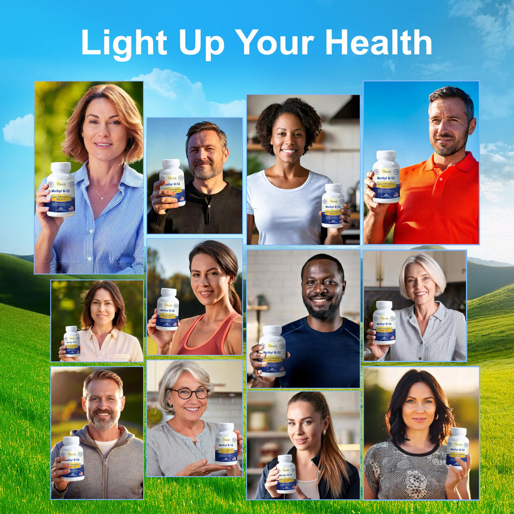 asquared nutrition vitamin b12-5000mcg tablet with daily dosage information card for easy daily energy management