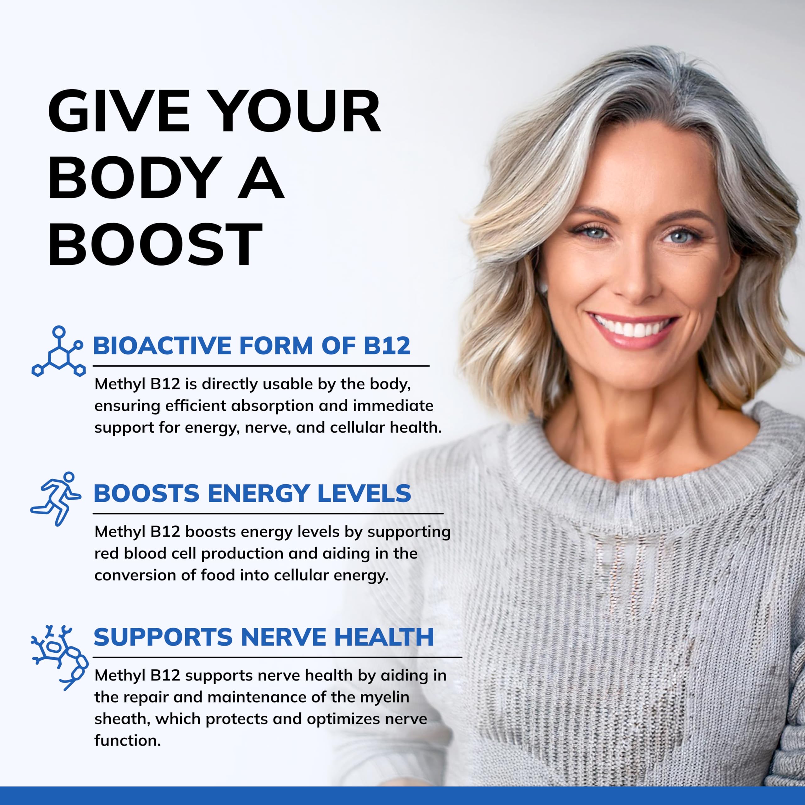 asquared nutrition vitamin b12-5000mcg tablet-on-surface demonstrating easy daily use and energy support
