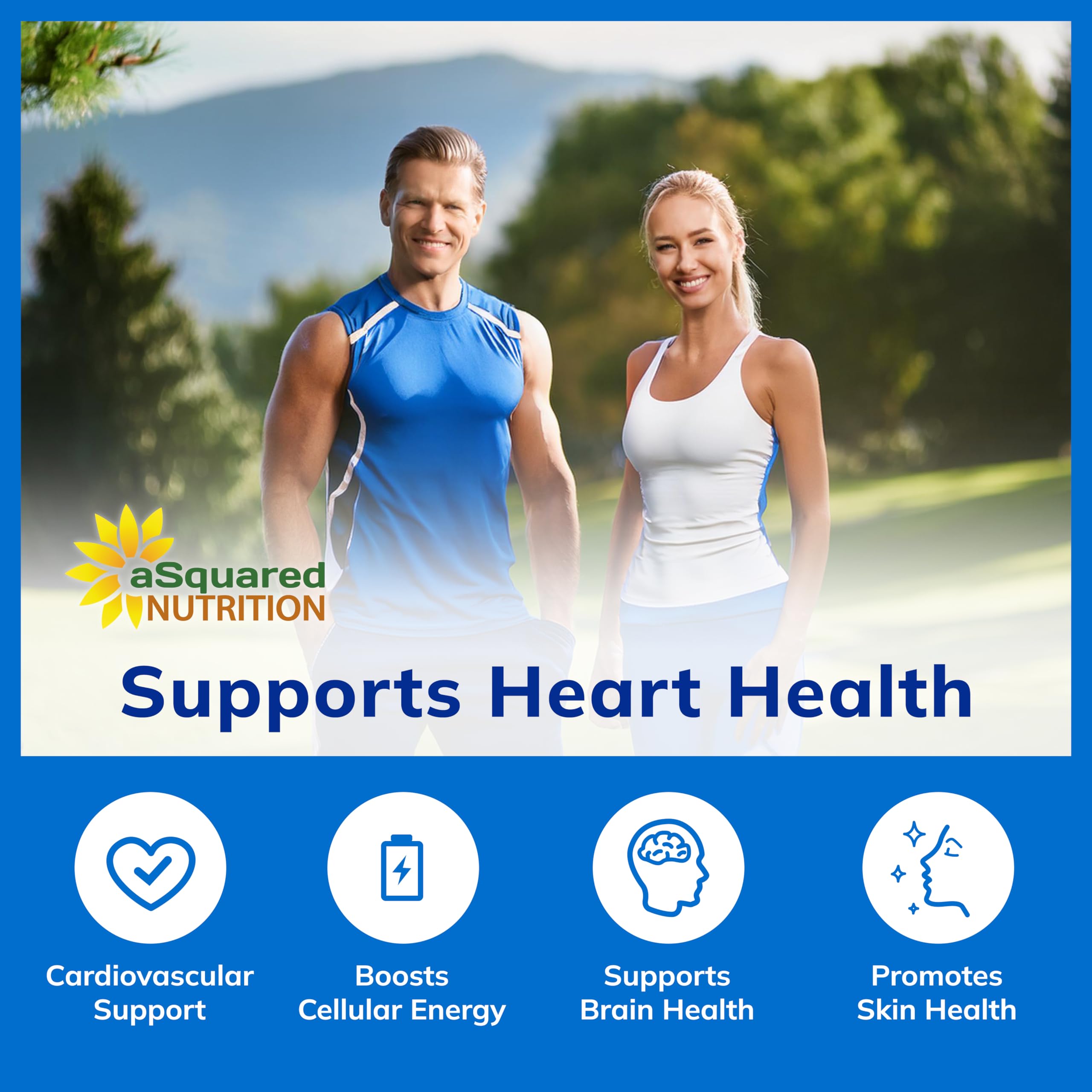 Vegan CoQ10 formula image underscoring plant-based ingredients