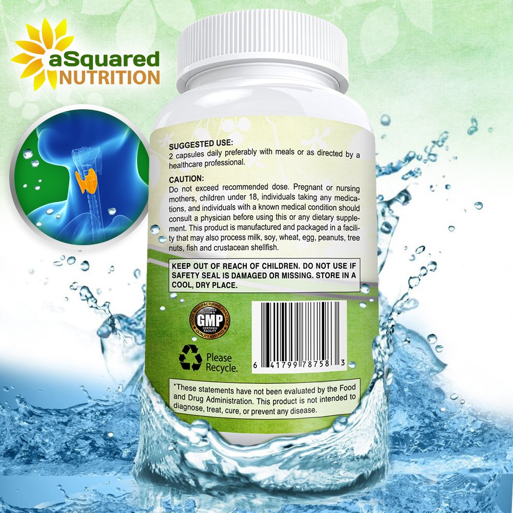 aSquared Nutrition thyroid support packaging box shows a three-month supply