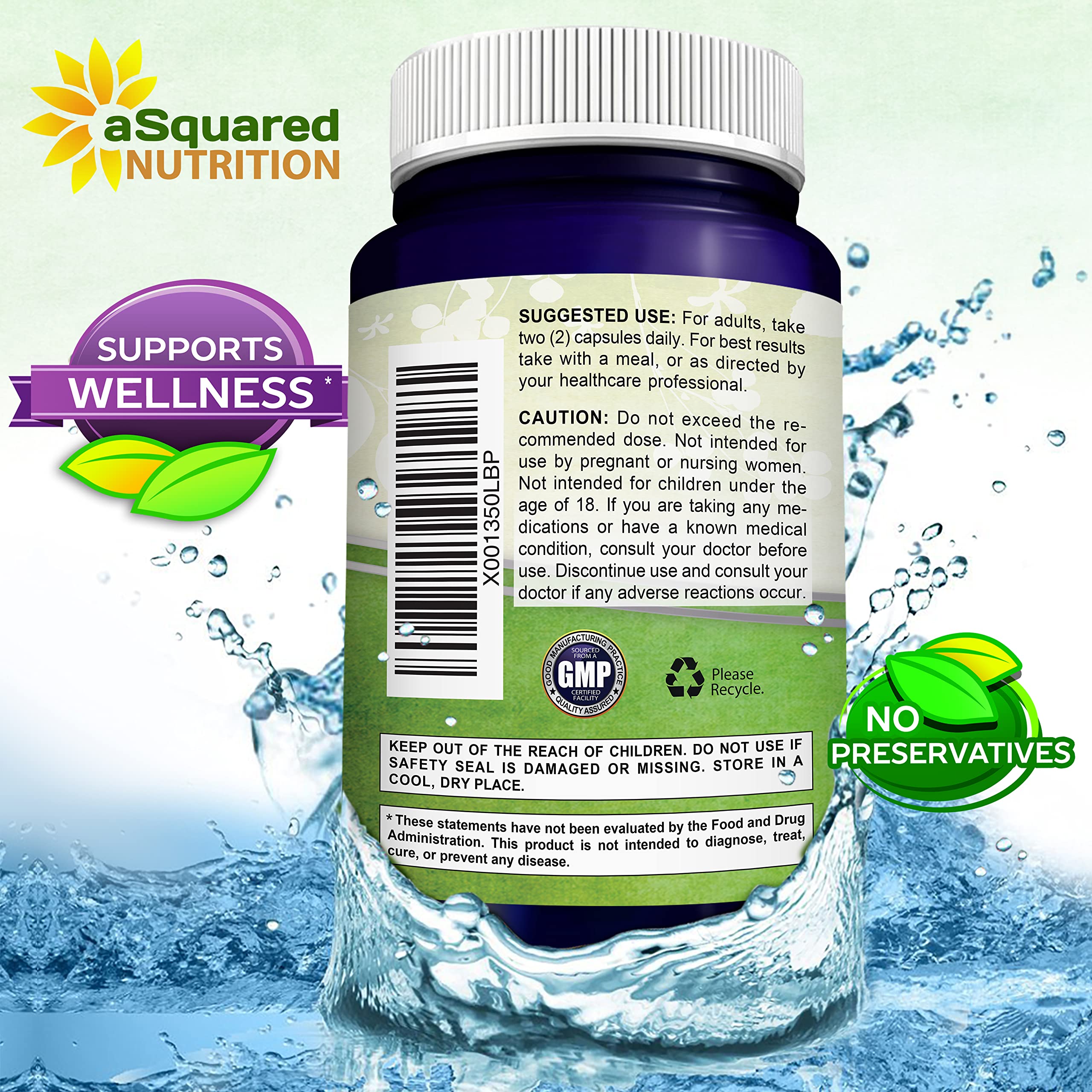 Asquared Nutrition resveratrol GMP facility indicator signaling quality production