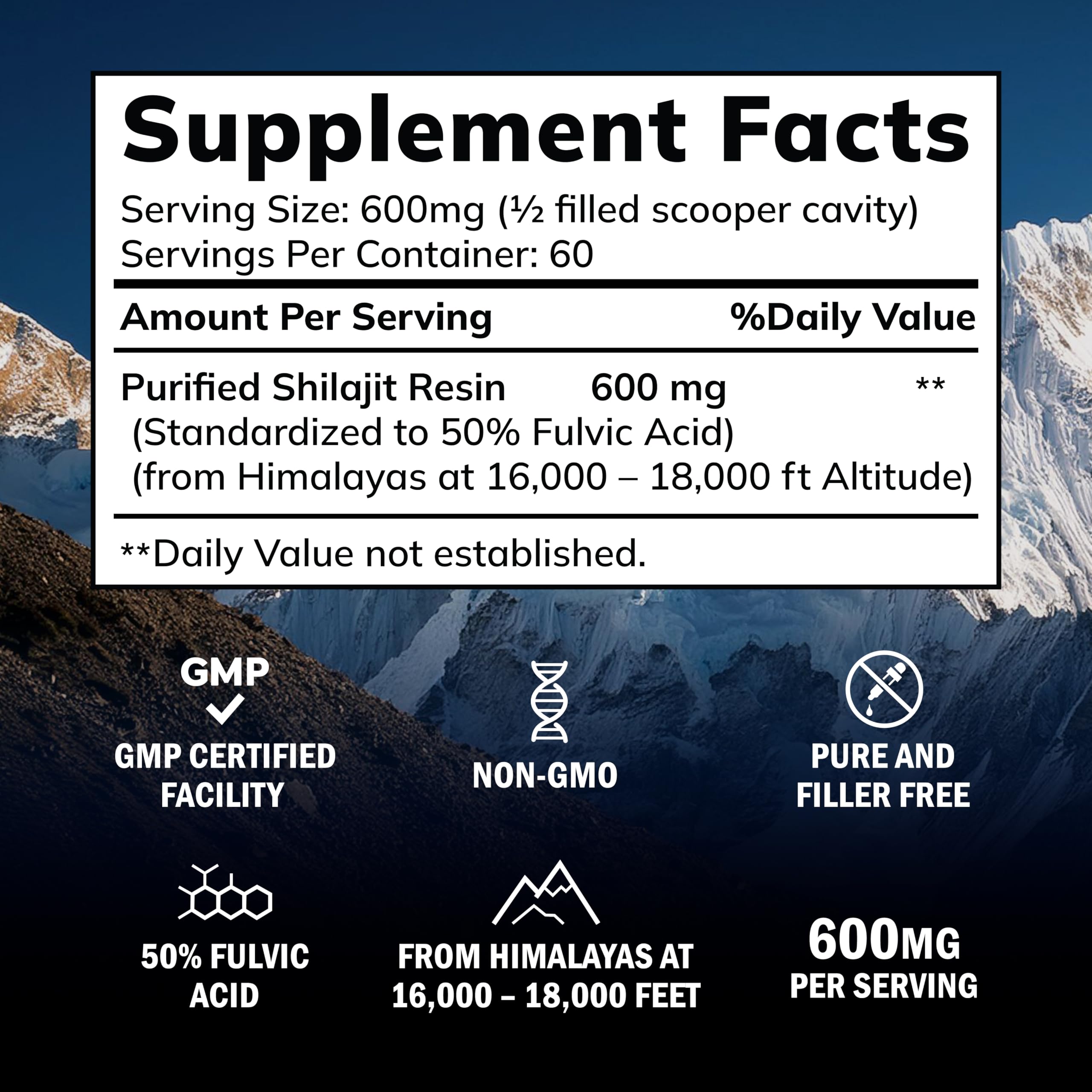 Asquared Nutrition Shilajit resin jar highlights 85 minerals for balanced nutrition