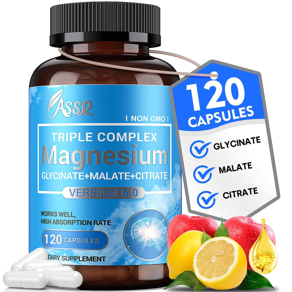 ASSR Triple Magnesium Complex bottle front showing daily calm support