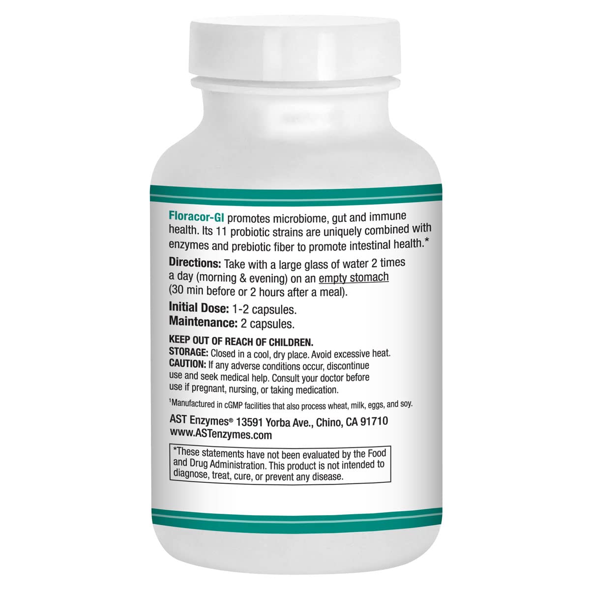 Floracor vegetarian capsules ready to support digestion