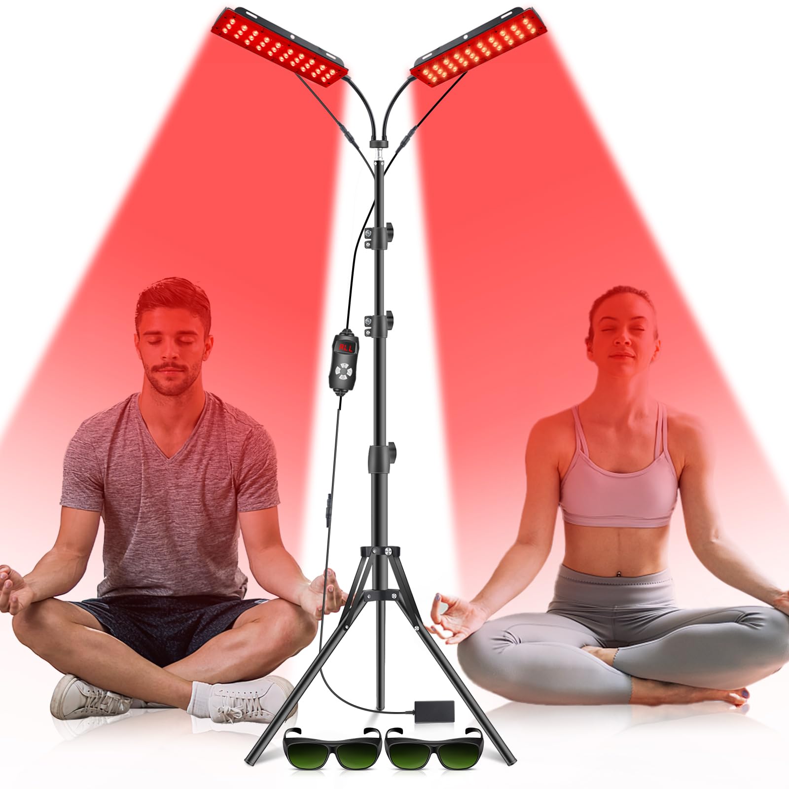Astarexin dual-headed therapy lamp front view for full-body exposure