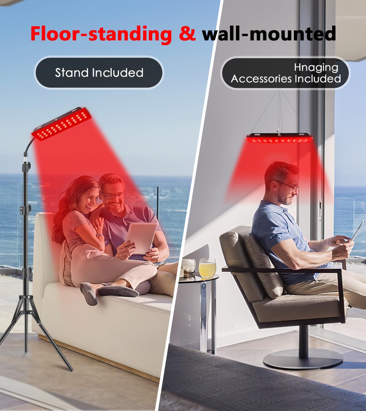 Astarexin floor-standing setup enables full-body exposure in any room.
