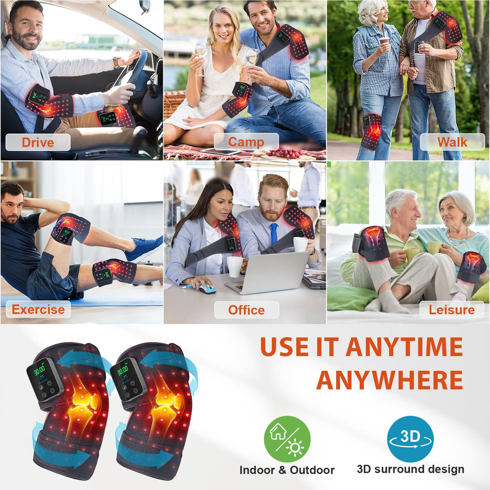 Astarexin knee wrap being used on shoulder or elbow for multi-area relief.