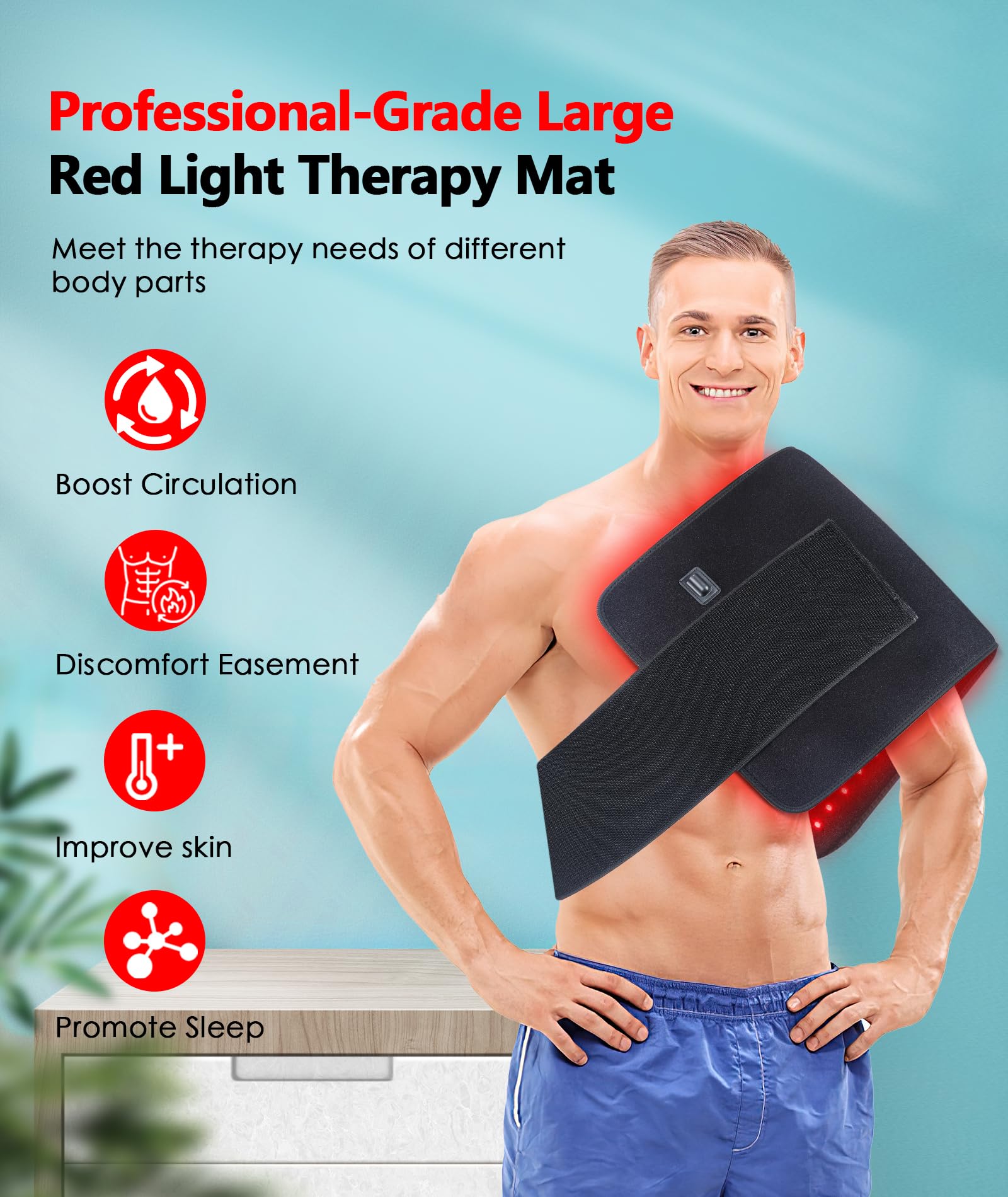 Astarexin pad displays 660nm and 850nm wavelengths