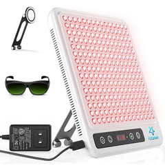 Astarexin red light panel front view showing portable design for travel use