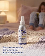 ASUTRA Kids Magnesium Oil Spray closeup of Zechstein Seabed label