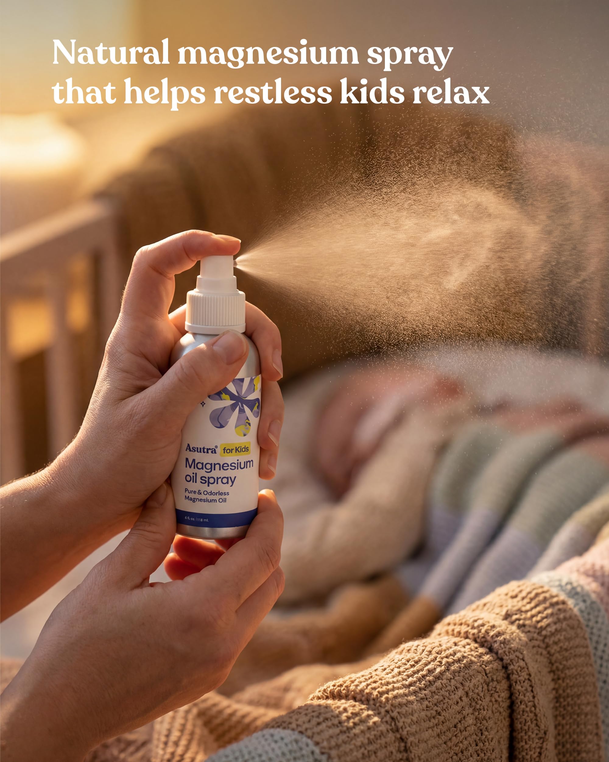 ASUTRA Kids nighttime routine with magnesium spray consultation